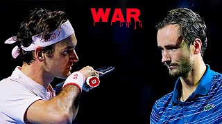 When Tennis turns into WAR Federer vs Medvedev [upl. by Quent798]