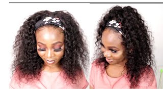 🔥 I Tried The Water Wave Headband Wig For Women Best Protective Style [upl. by Enytsirhc]