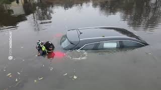 Taucheinsatz in Luftenberg Auto versank in Teich [upl. by Sheldon]