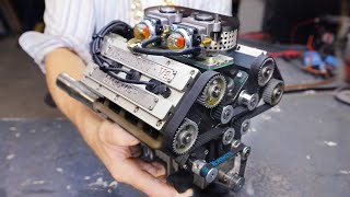 Miniature V8 Engine Runs like the Real Thing  78cc DOHC 6HP [upl. by Amberly]