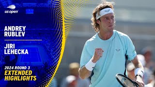 Andrey Rublev vs Jiri Lehecka Extended Highlights  2024 US Open Round 3 [upl. by Bj666]