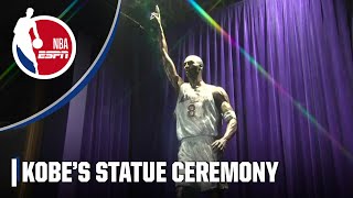 Kobe Bryants statue unveiling ceremony  NBA on ESPN [upl. by Enortna]