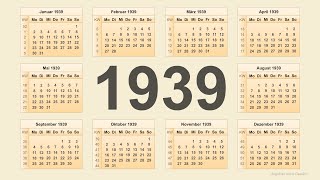 Kalender 1939 [upl. by Oralee]