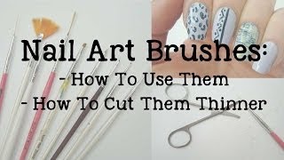 Nail Art Brushes  How To Use Them  How To Thin Them [upl. by Julio]