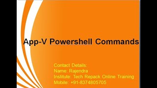 App V 5 0 Powershell commands [upl. by Llennehc32]