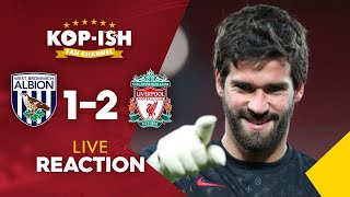 Alisson SCORES The Winner Top 4 Still Alive  West Brom 12 Liverpool  Live Instant Match Reaction [upl. by Fugere]