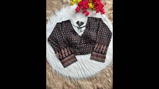 Ajrakh print cotton readymade full sleeves blouse [upl. by Nodnart55]