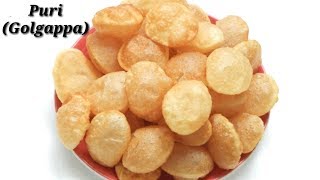 Puri Recipe for Pani Poori  ಪೂರಿ ಪಾನಿಪೂರಿಗೆ  Golgappa Puri Recipe in Kannada  Rekha Aduge [upl. by Venn]