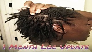 1 Month loc Update and 1st Retwist Starter Locs [upl. by Lello]