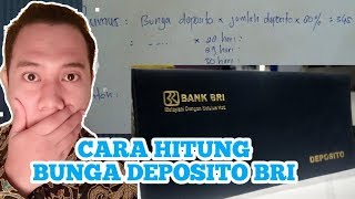 cara menghitung bunga deposito bri [upl. by Nylahsoj]