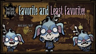 My Favorite And Least Favorite Things About Every Survivor Dont Starve Together [upl. by Richart]