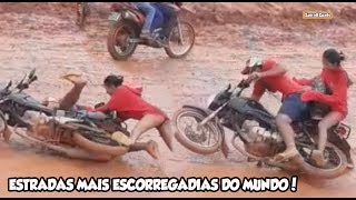 TENTE NÃO RIR ESTRADAS MAIS ESCORREGADIAS DO MUNDO [upl. by Tillion606]