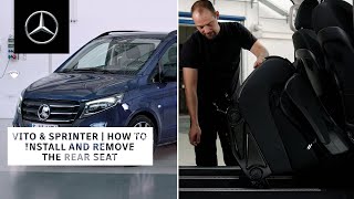 MercedesBenz Vito amp Sprinter 2024  How To Install amp Remove The Rear Seat Or Bench [upl. by Lasser]