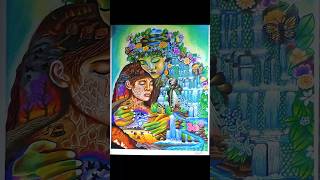 Mother earth drawing with pencil colour X Raanjhan song art ytshorts 2k shorts creator2creator [upl. by Melc571]