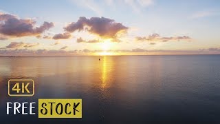 Sunrise Seascape  Establisher Shot 4K  Free Drone Footage [upl. by Roth165]