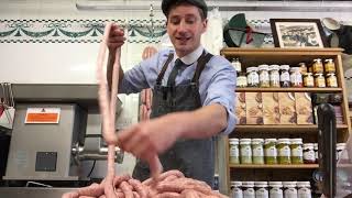 How To Link  Tie Sausages  Butchery Tips [upl. by Ylrebme339]