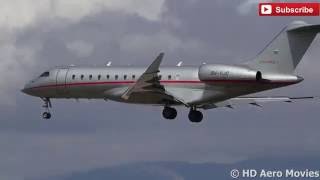 9HVJA VistaJet Bombardier BD7001A10 Global Express landing PMI FULL HD [upl. by Milka]