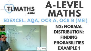 ALevel Maths N203 Normal Distribution Finding Probabilities Example 1 [upl. by Brine988]