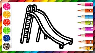 Comment Dessiner Un Toboggan Apprendre à Dessiner et colorier  Coloriage Magique [upl. by Dnalram]