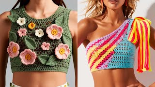 Trendsetting Crochet Crop Top Ideas You’ll Want to Add to Your Collection [upl. by Eetnuahs]