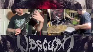 “Diluvium”  Obscura  Drum and Guitar intro cover [upl. by Akcinahs]