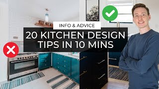 20 Kitchen Design Tips In 10 Minutes ⏱️ [upl. by Fanning]