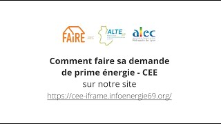 Comment faire sa demande de prime énergie  Certificats dÉconomie dÉnergie [upl. by Eedia]