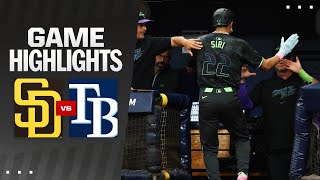 Padres vs Rays Game Highlights 83124  MLB Highlights [upl. by Asoramla100]