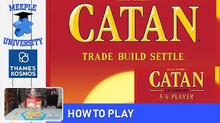 Catan Board Game Complete Rules plus 56 player expansion  How to Play CONCISE rules👍 [upl. by Maddy]