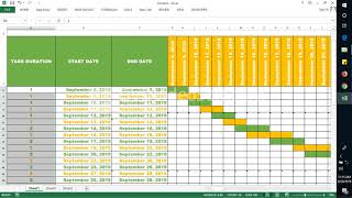 PLANNED VS ACTUAL PROJECT TIMELINE SCHEDULE GANTT CHART [upl. by Manson276]