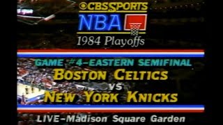 1984 NBA on CBS  Celtics vs Knicks  ECSF Game 4 Intro [upl. by Cahra580]