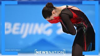 Russian figure skater Kamila Valieva falls during final round  Morning in America [upl. by Leagiba]