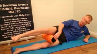 Adductor Gracilis Sartorius Vastus Medialis and Inside of Thigh roller stretches [upl. by Nitsuj]