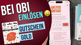 Gutschein GOLD bei OBI einlösen [upl. by Sharon]