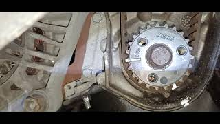 change timing beltwater pump fiat 500c 12 part 1 [upl. by Boony]