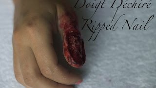 Ongle déchiré  Gore sfx makeup  Ripped nail Wax  Cire [upl. by Aniroz]