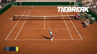 TIEBREAK  Rafael Nadal Vs Alexander Zverev I Roland Garros I Expert Difficulty PS5 [upl. by Yngiram517]