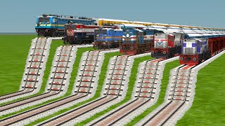 6 MOST DANGEROUS ⛔ INDIAN RAILWAYS HIGH SPEED TRAIN CRASH ON BUMPY RAILROAD TRACKS  dovetail games [upl. by Tien]