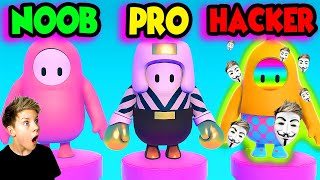 NOOB vs PRO vs HACKER in FALL GUYS Prezley [upl. by Marcin]