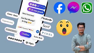 How to Send Text with Different Font Style in Facebook Messenger  Whatsapp  Telegram [upl. by Shiverick]