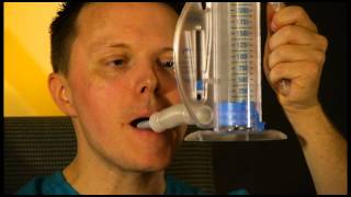 Incentive Spirometry Spirometer Demonstration Instruction  Incentive Spirometer Procedure [upl. by Bartel]