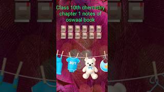 Class 10th chemistry chapter 1 notes by Oswal book 📕📕chemistry class10thchemicalreaction [upl. by Akiemaj545]