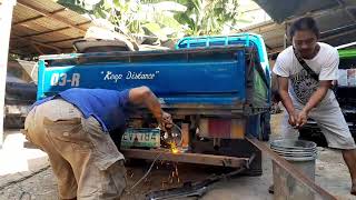 making step board DIY steel kia bongo pick up [upl. by Vaughan]