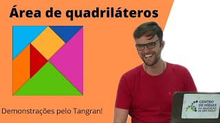 ÁREA DE TRIÂNGULOS E QUADRILÁTEROS  Demonstrações através do Tangram [upl. by Johannah]