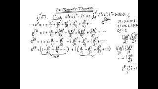 De Moivres theorem [upl. by Annayi]