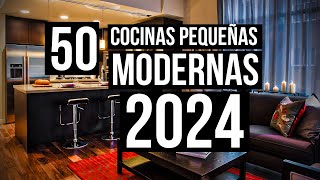 50 COCINAS MODERNAS PEQUEÑAS 2024  TENDENCIAS en DECORACIÓN DISEÑOS MUEBLES DE COCINAS y COLORES [upl. by Phyl]