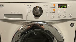 LG F1222TD washing machine on its medic rinse and spin with the jet system kicking in to soak it [upl. by Murvyn]