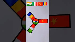 Independence day drawing republic day drawingshort drawing trending video flag [upl. by Averat]