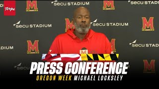 Maryland Football  Head Coach Michael Locksley Weekly Press Conference  Oregon Week [upl. by Duster]