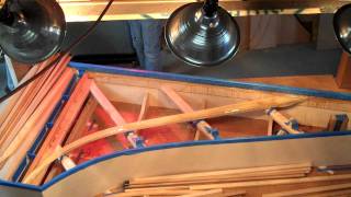 Harpsichord Making  Soundboard Installation II [upl. by Fiorenza264]